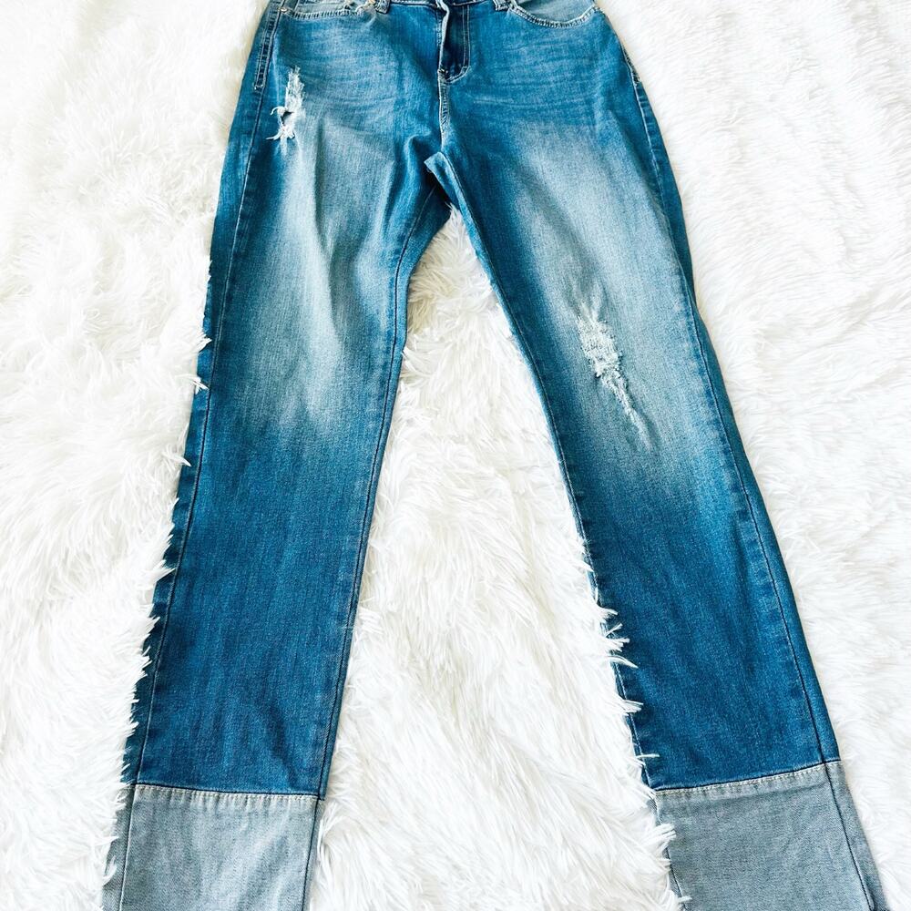 Polo Wear Distressed Skinny Jeans Raw Hem Size 40 US 6 Women’s